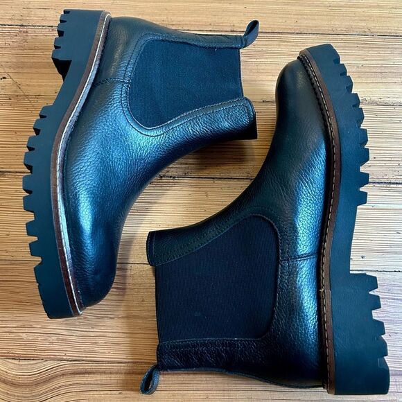 Brand New NWOT Caslon Miller Chelsea Black Leather Boots. Size 9, never worn. - Picture 6 of 16